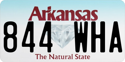 AR license plate 844WHA