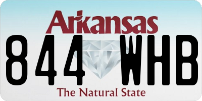 AR license plate 844WHB