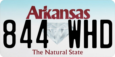 AR license plate 844WHD
