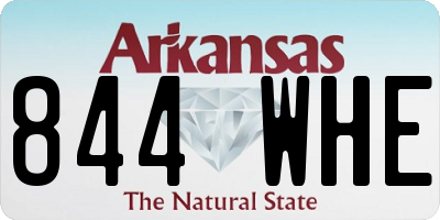 AR license plate 844WHE