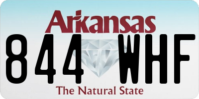 AR license plate 844WHF