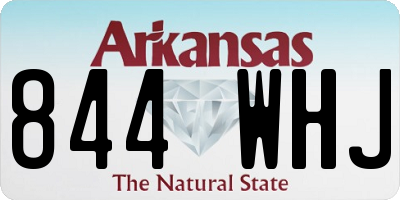 AR license plate 844WHJ