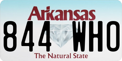 AR license plate 844WHO