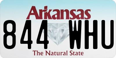 AR license plate 844WHU
