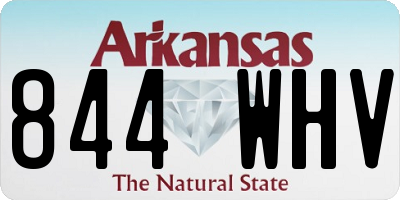 AR license plate 844WHV