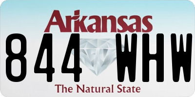 AR license plate 844WHW