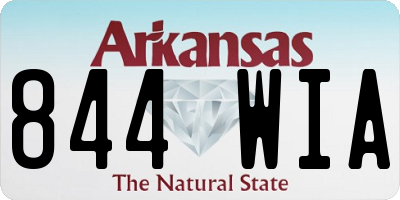AR license plate 844WIA