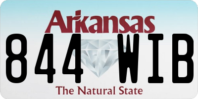 AR license plate 844WIB