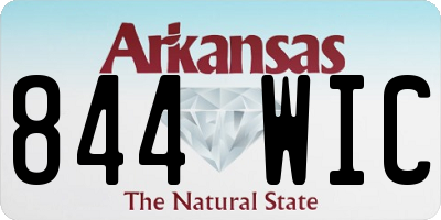 AR license plate 844WIC