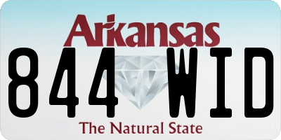 AR license plate 844WID