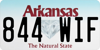 AR license plate 844WIF