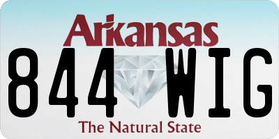 AR license plate 844WIG