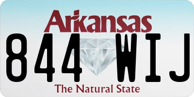 AR license plate 844WIJ