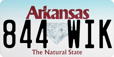 AR license plate 844WIK