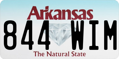 AR license plate 844WIM