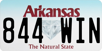 AR license plate 844WIN