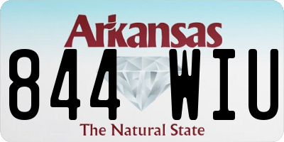 AR license plate 844WIU
