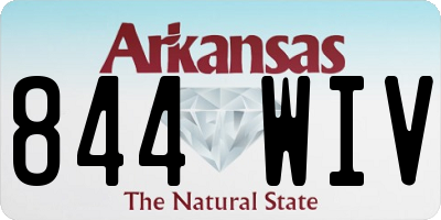 AR license plate 844WIV