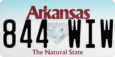 AR license plate 844WIW