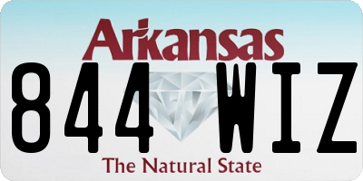 AR license plate 844WIZ
