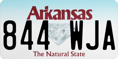 AR license plate 844WJA