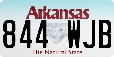 AR license plate 844WJB