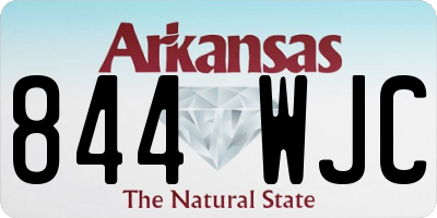 AR license plate 844WJC