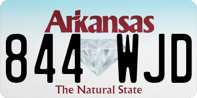 AR license plate 844WJD