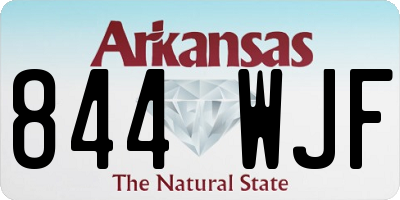 AR license plate 844WJF
