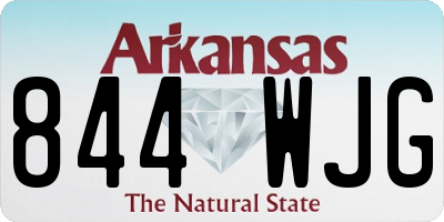 AR license plate 844WJG