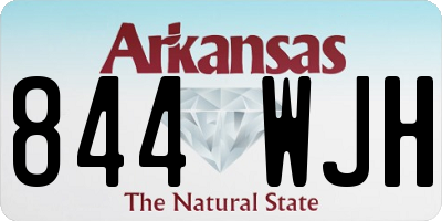 AR license plate 844WJH