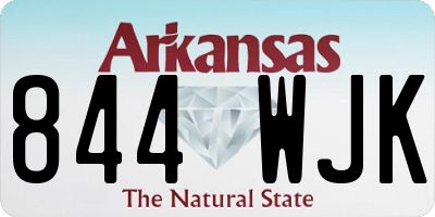 AR license plate 844WJK