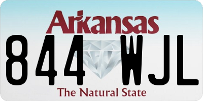 AR license plate 844WJL