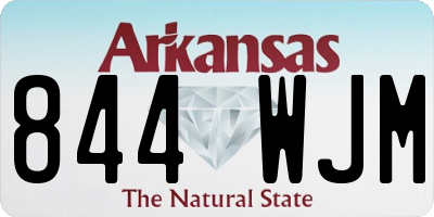 AR license plate 844WJM
