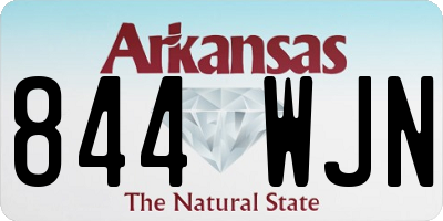 AR license plate 844WJN
