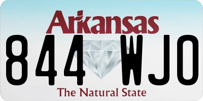 AR license plate 844WJO