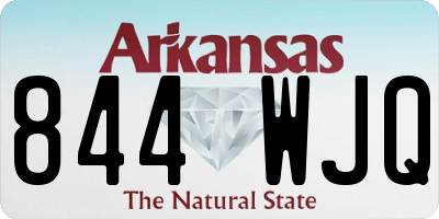 AR license plate 844WJQ