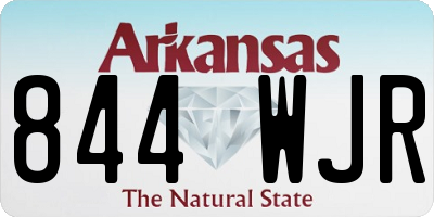 AR license plate 844WJR