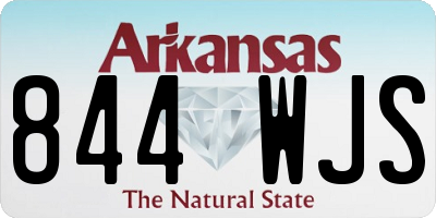 AR license plate 844WJS