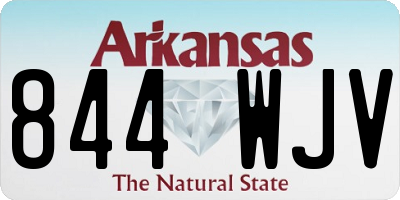 AR license plate 844WJV