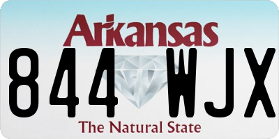 AR license plate 844WJX