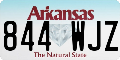 AR license plate 844WJZ