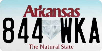 AR license plate 844WKA