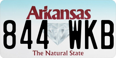 AR license plate 844WKB
