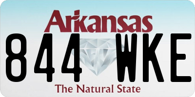 AR license plate 844WKE