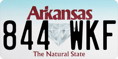 AR license plate 844WKF
