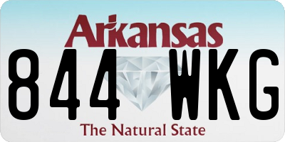 AR license plate 844WKG