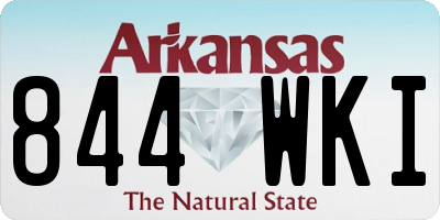 AR license plate 844WKI