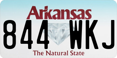 AR license plate 844WKJ