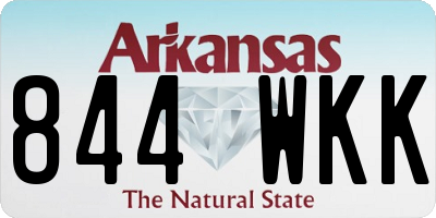 AR license plate 844WKK